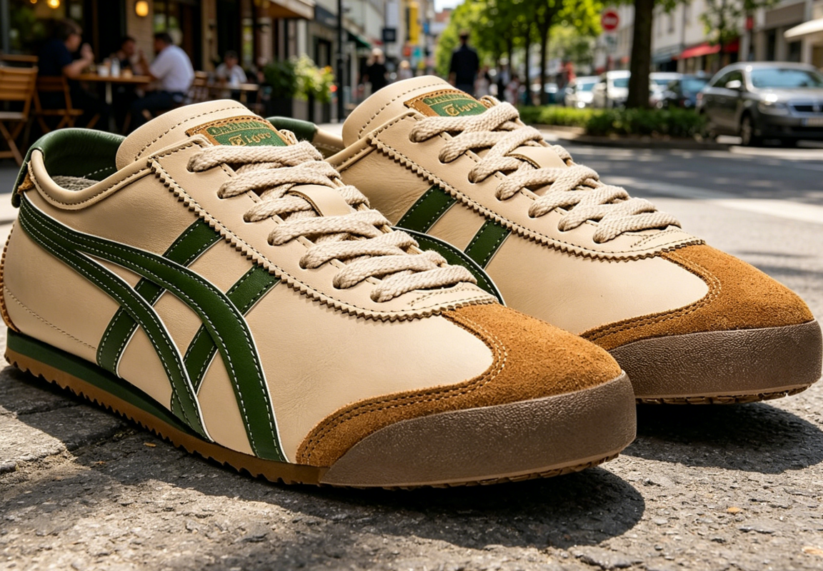 Onitsuka Tiger MEXICO 66 1183C102 250 BEIGE GRASS GREEN men size