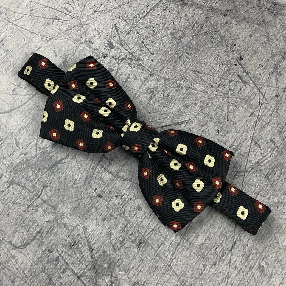 HUGO BOSS Vintage 90’s Lujo Italia 100% Seda Clásica Hombre’s Pajarita Retro Foto 2 de 4