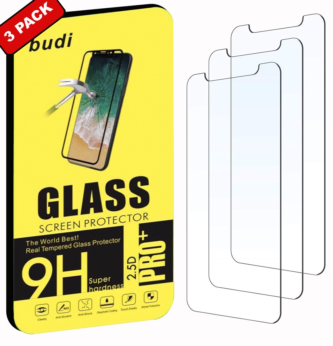 8D Mirror Tempered Glass Screen Protector For iPhone 6 7 8 plus 11 /12 /13 Pro X XR XS Max - Mobile Phone Guard | Tempered Glass Protector | Screen Protector