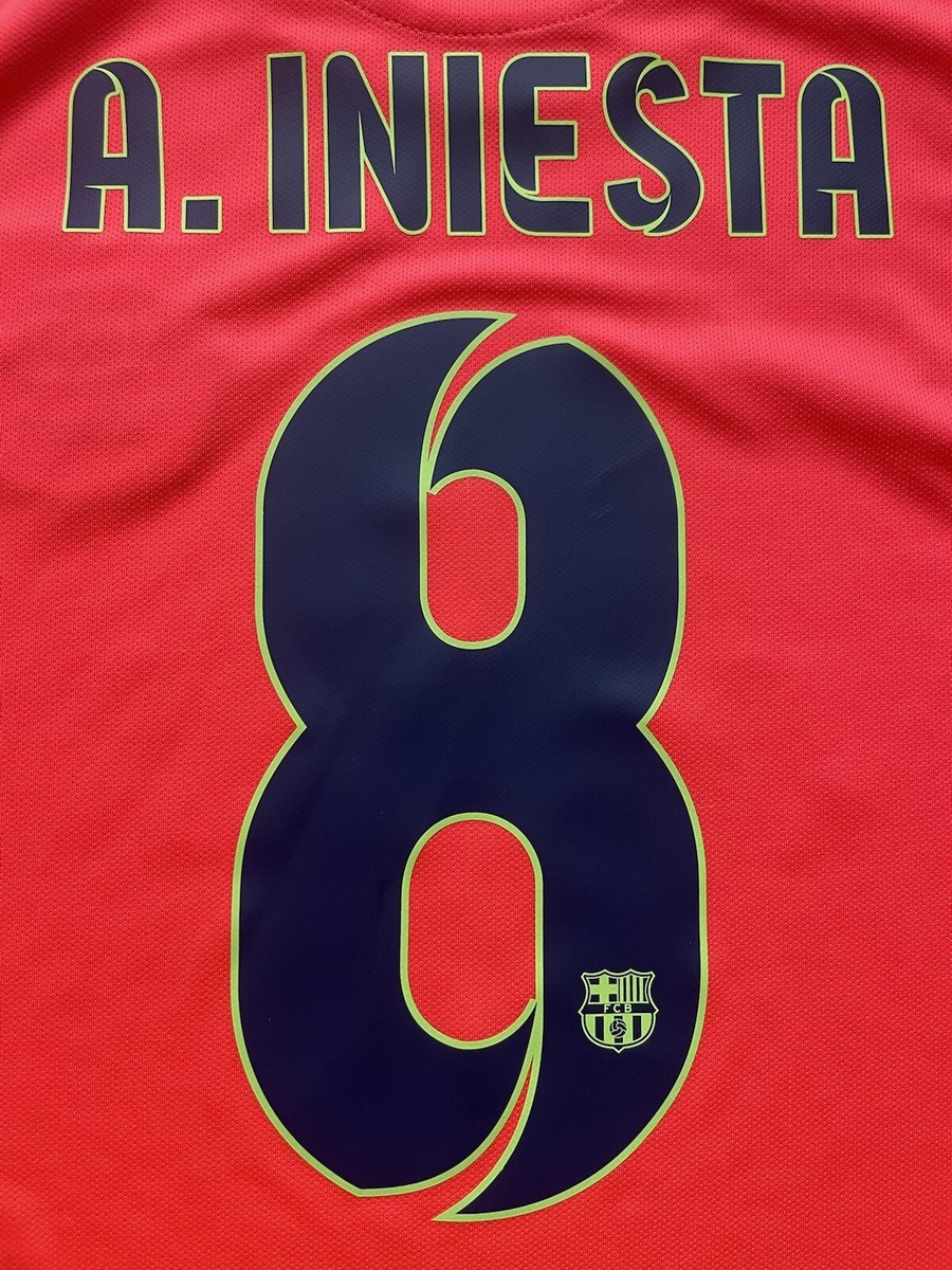 2014/15 Barcelona Away Jersey #8 A. INIESTA XL Nike Soccer