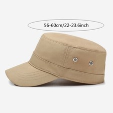 Women Baseball Cap Military-Style Trucker Flat Top Hat for Outdoor Sports