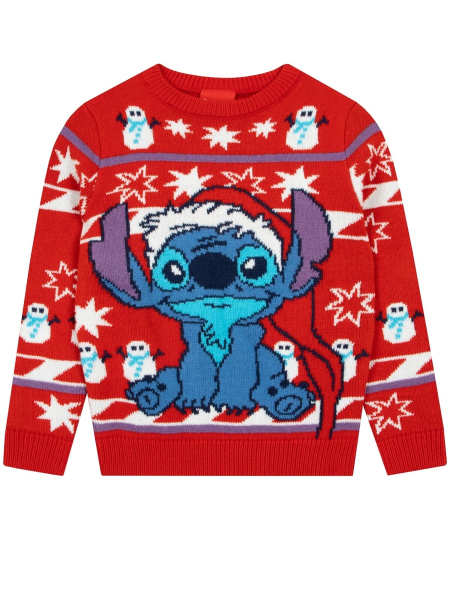 Disney Womens Christmas Jumper Lilo And Stitch Sweater Womens Pullover