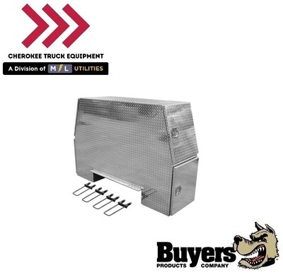 Buyers Products BP825524 55x24x82'' Offset Floor Diamond Tread Aluminum Backpack