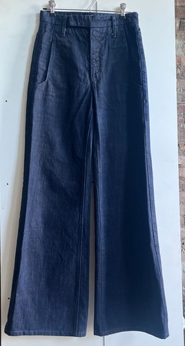 Helmut Lang Wide-leg High Waist Jeans. Dark Blue. Size 26. Excellent Condition.