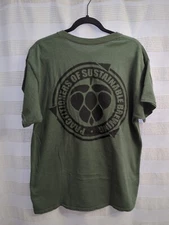 North Country Brewing Co. Microbrewed Beer Slippery Rock PA T Shirt L-XL Green