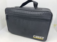 Vintage BMI Caseit Cassette Tape Carrying Hard Case - Soft Zipper Bag - 16 Tapes