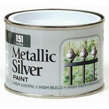 151 Coatings Iron Gate Silver Gloss Paint 180ml Tin Metal Gates Fences