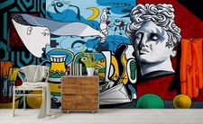 3D Religion Graffiti Wallpaper Wall Mural Removable Self-adhesive Sticker 266