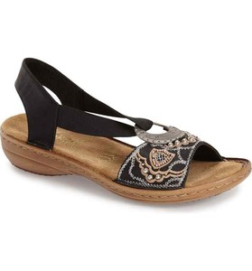 rieker silver sandals
