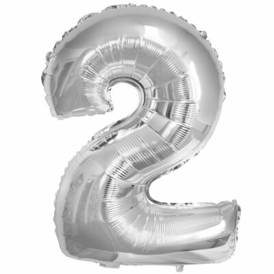 Silber Folienballon 2 Zahlen Geburtstag Alter Party Hochzeit Aufblasbar Banner Deko