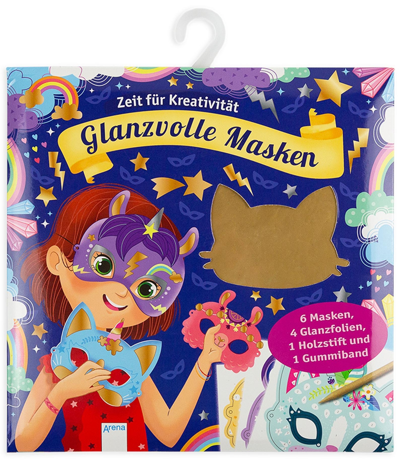 Thumbnail - Krickel-kratz-malbilder. Glanzvolle Masken (6 Masken, 4 Glanzfolien,