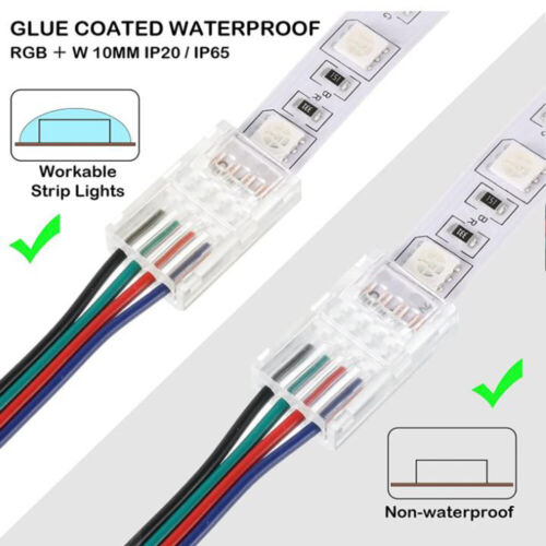  2/3/4/5/6Pin WIRE TO STRIP CONNECTOR CLIP LED strip RGBW RGB CCT PCB ADAPTER - 第 1/12 張圖片