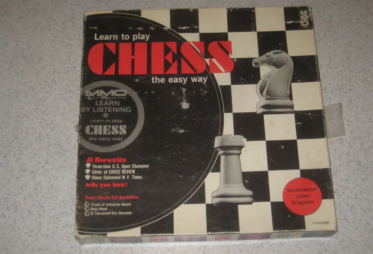 RARE Learn to Play Chess the Easy Way Full Set with Board and Vinyl LP  Horowitz