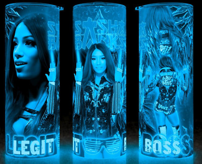 Glow in the Dark Sasha Wrestling Banks Legit Boss Cup Mug Tumbler 20oz