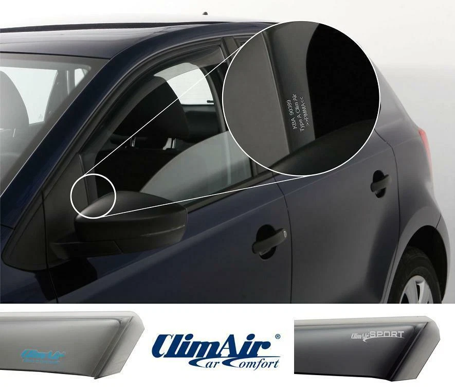 Deflector de viento Climair para VW Golf 5 V Variant & Golf 6 VI Variant con homologación negro - Imagen 4 de 4