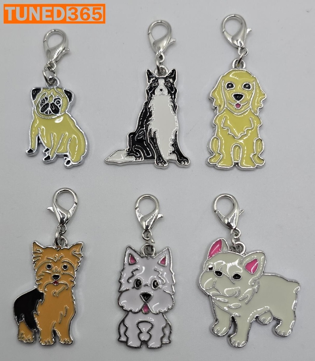Animals Dog Border Collie pug terroir Silver Metal Keyring Key