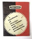 Craftsman Tools Handbook of Circular Saw Blades and Power Tool Accessories 1970s
