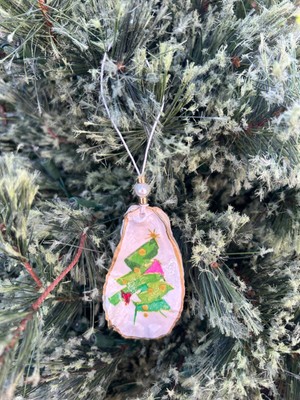 Oyster Shell Ornament- Modern Christmas Tree