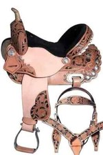 43HS HULARA Western Horse Treeless Trail Barrel Saddle American Leather