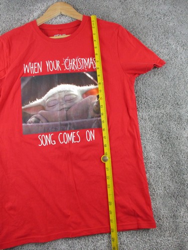 Star Wars T Shirt Small Christmas Yoda Red Graphic Round Neck Short Sleeve Funny - Bild 9 von 13