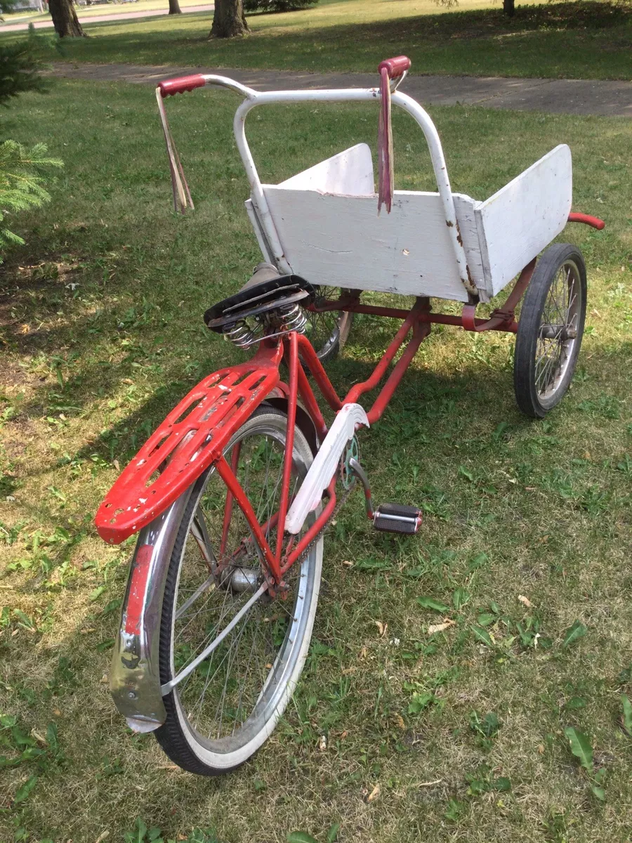 Vintage Schwinn Cycle Truck Cargo Freight 3 Wheel Delivery Bicycle Bike prewar