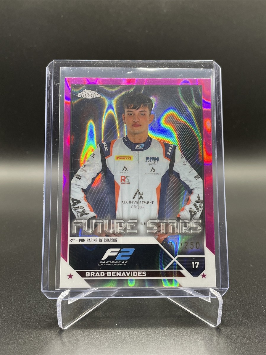 2023 Topps Chrome Formula 1 F1 Brad Benavides Fuchsia Lava