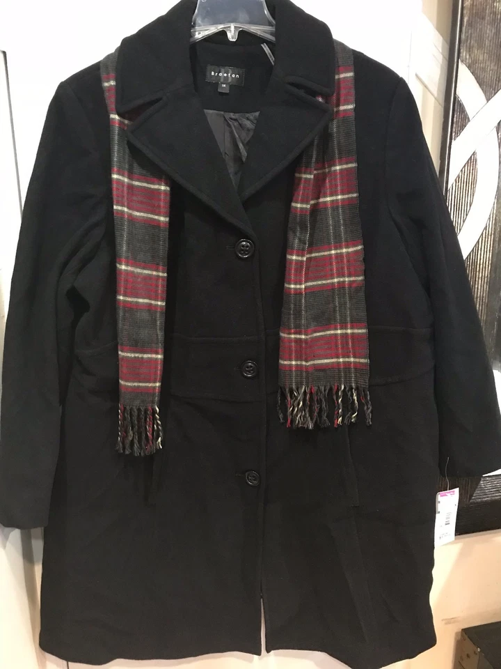 Women's winter outerwear Church wool blend Scarf coat jacket plus 2X 3X $200 