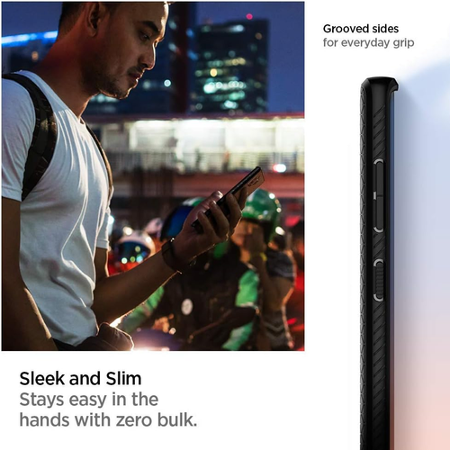 Spigen Cover Liquid Air Compatibile Con Samsung Galaxy Note 10 plus - Nero - Imagen 6 de 12