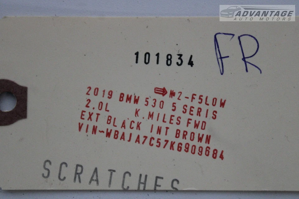 2017-2020 BMW 530I G30 FRONT RIGHT PASSENGER SIDE DOOR WINDOW GLASS OEM - Image 4 of 4