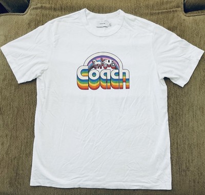 Coach Rainbow Horse and Carriage T-shirt in Organic Cotton Size 