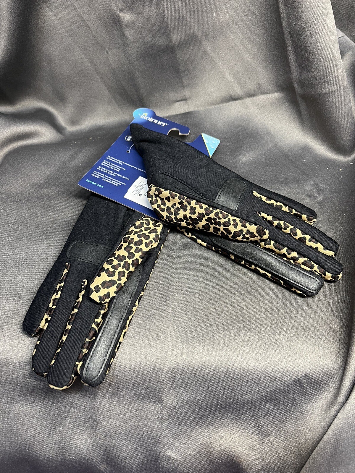 Isotoner Women Gloves Smartdri Smart Touch Leopard Print One Size