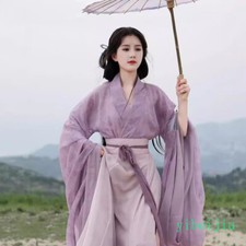 Women's Wei Jin Style Hanfu Student Wide Sleeves Chinese Skirt Ancient Costume