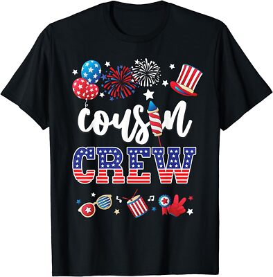 Cousin Crew 4th of July Patriotic American Cool Gift Unisex T-Shirt