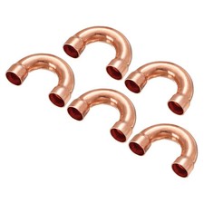 5pcs U Shape Elbow 180 Degree Copper Pipe Fit...