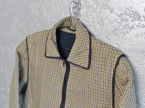 Rare 90s Aquascutum Vintage Lightweig Coat/Jacket Full Club Check print Size XL - Picture 6 of 11