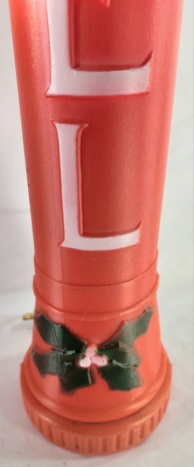 Vintage Union Products Lighted "NOEL" Blow Mold Christmas Candles 36