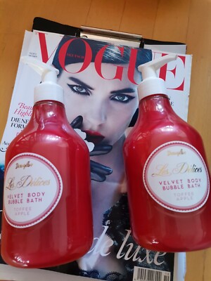 Douglas LES Delices  Velvet Body Bubble Bath Toffee Apple  2X 500ml OVP neu Pink