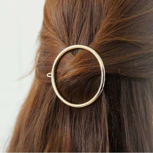 Moon Triangle Charm Hairpin - Metal Barrette Hair Claws Women Fashion Jewelry - Picture 24 of 32