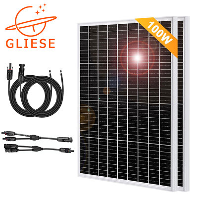 200W Solarpanel 100W Monokristallin Solarmodul Kit mit Solar Y Branch Connectors