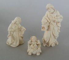 Heilige Familie für Krippenfiguren Größe 7 cm 3-teilig Holz geschnitzt natur 