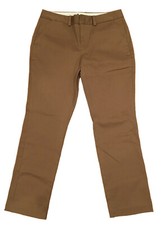 NEW RTLS 45 LANDS END WOMENS  FIT 2  DARK KHAKI CHINO PANTS SZ 2 INSEAM 31  