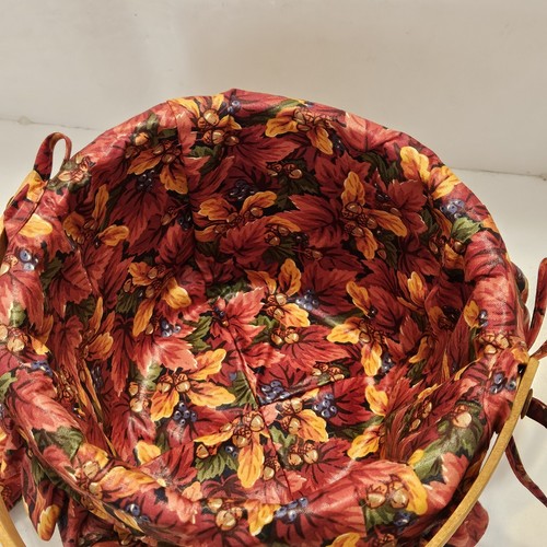 Longaberger 1995 1996 1997 Pumpkin Basket Set Combo Liner Lid Protector Tie-On - Picture 15 of 20