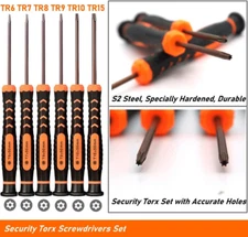Torx Screwdriver Set of T2-T15,  10-Piece Magnetic Small Torx Security Screwd...
