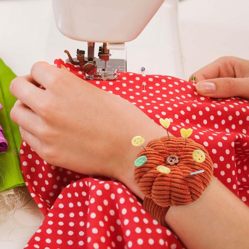 Pumpkin Needle Holder Craft Pin Cushion Wrist Protect Sewing Accessories Tool - Picture 10 of 17