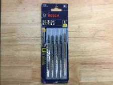 Bosch 5 pc 4-5/8" 12 TPI Extra Clean for Wood T-Shank Jig Saw Blades, T308B
