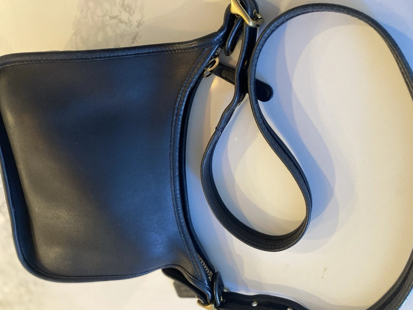 Borsa a tracolla Coach Legacy Janice vintage in pelle nera 9950