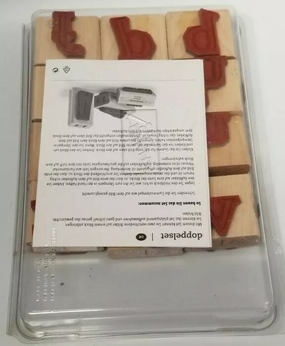 Set of 12 Wood Alphabet Letter Stamps 1 1/2" tall - Picture 7 of 12
