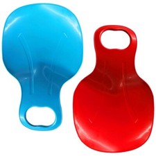 2 Pcs Snow Sled Board, Snow Sled Board with Handle Kids Heavy Duty Snow Sledge 