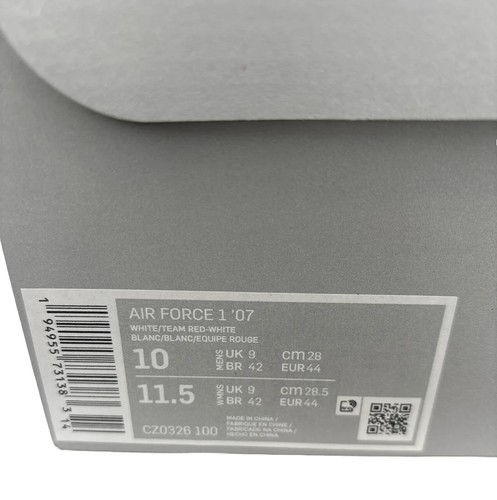 Nike Air Force 1 07 Team Red White Classic Casual Shoes CZ0326-100 New With Box - Picture 24 of 24