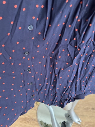 JOULES Maddie Shirt Dress Size 16 18 & 20 Navy Spot Tiered Long Sleeve NEW PA02 - Picture 11 of 17